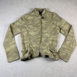DC Shoes Military Jacket Beige Women's M Utility Camo Pockets
